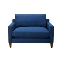 [ROM1204] Romo Large Oversized Lounge Chair - Blue Wudern