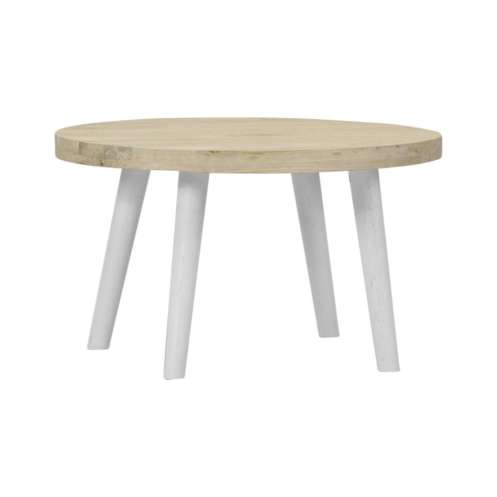 Alva Round Wood Coffee Table - Light Stained Wudern