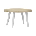 [ALV0750A-W] Alva Round Wood Coffee Table - Light Stained Wudern