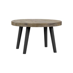 [ALV0750C-B] Alva Round Wood Coffee Table - Dark Stained Wudern