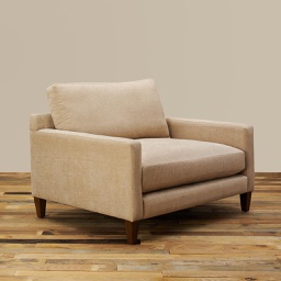 [ROM0104] Romo Large Oversized Lounge Chair - Beige Wudern